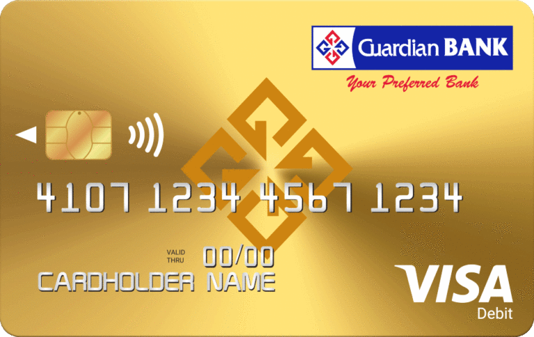 GBL VISA GOLD DEBIT CARD FACE – Guardian Bank